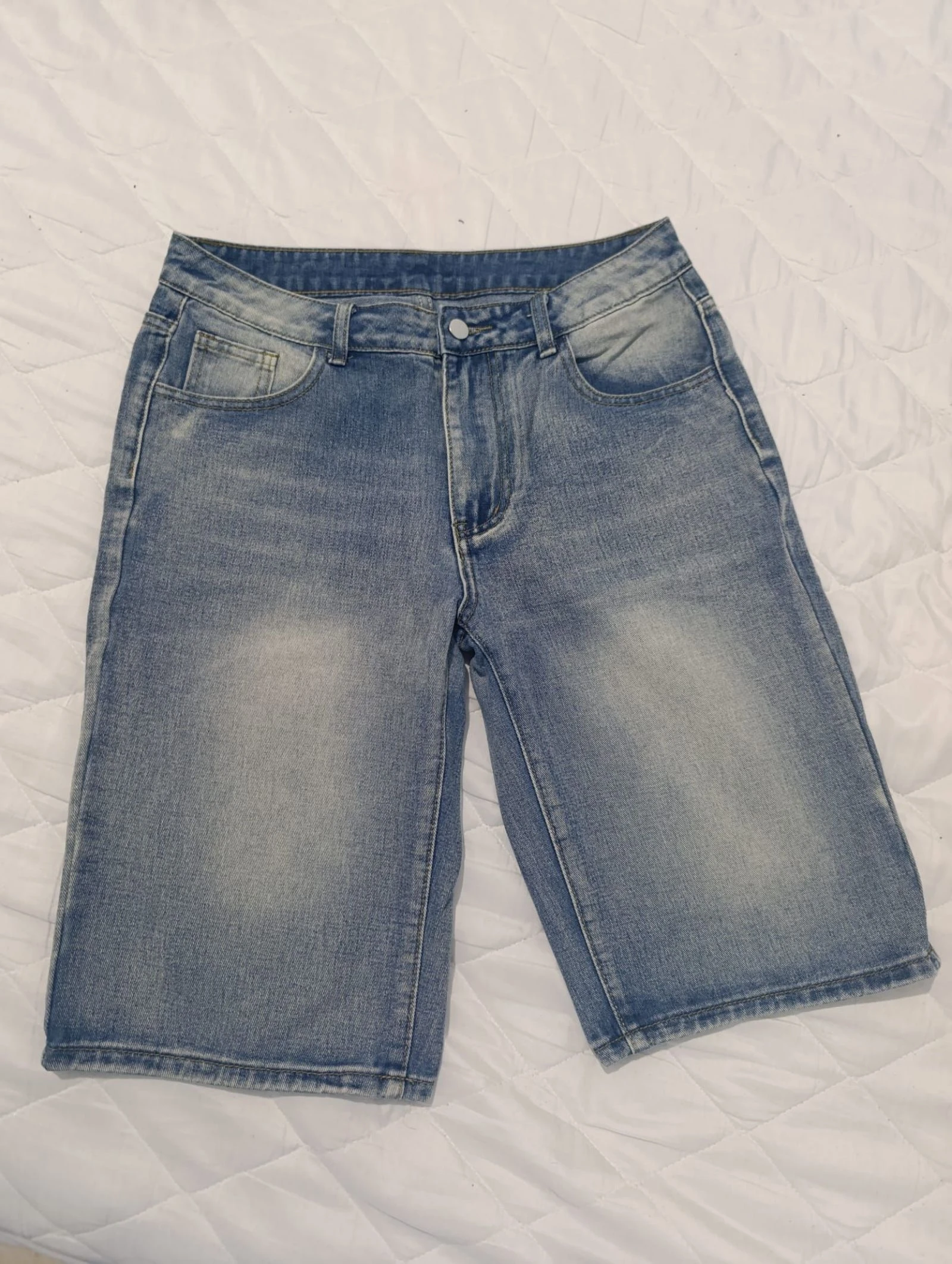 Jeans Short bermudas largas até o joelho tamanho M – photo 14